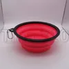 HOT Foldable Silicone Dog Bowl Candy Color Outdoor Travel Portable Puppy Food Container Collapsible Feeder Dish T500402