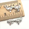 Lot 100pcs Eyeglass Glasses frame Antique Silver Charms Pendants Jewelry Making DIY Keychain Pendant For Bracelet Earrings 11*23mm DH0834