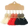 Accessori per orecchini con nappe bohémien da donna, moda transfrontaliera, stile etnico, combinazione di set di cuciture multicolori
