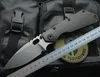 High End Enter Tactical Składany Nóż D2 Kamienny Wash Blade Włókno węglowe + TC4 Stop Titanium Uchwyt Survival Składany Noże EDC