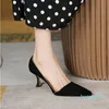 Élégante chaussure à talons hauts Sexy bout pointu Lady Mary Jane chaussures en cuir véritable mode femmes robe de soirée de mariage chaussures