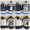 Herr vintage hockeytröjor 26 Martin St. Louis 4 Vincent Lecavalier sydda skjortor Retro Svart Vit A Patch M-XXXL