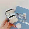 Étui 3D blanc pour AirPod 2 1 Pro, étui en Silicone souple pour écouteurs sans fil, mignon Cover7408425