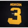 3740 # 3 Quinn Nordin Michigan Wolverines Alumni College Jersey S-4XLou personnaliser n'importe quel nom ou numéro de maillot