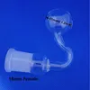 Clear Glass Bend Curve Oil Burner Pipe Nail Burning Water 10mm 14mm 18mm Male Female 1.2 inch Ball banger bowl bong