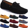 2022 Nouveau Mode hommes femmes Casual Chaussures printemps Couple Véritable Pois En Cuir Gommage Respirant hommes femmes Drive Paresseux mens couvre-chaussures Britannique homme femme gros Premier