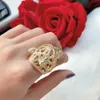 Zestaw w neutralnym wiertle Leopard head ring Trend high-end dobrze się sprzedaje Potężny mechaniczny leopard ring Darmowa wysyłka Materiał miedziany neutra