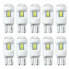 50x t10 w5w super brilhante 3030 smd conduziu cerâmica carro interior lendo cúpula luz marcador lâmpada vire lateral lâmpada luzes de folga branca