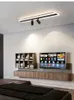 Luzes de teto led modernas para sala de estar, quarto, estudo, vestiário, local comercial, loja de roupas, luminária de teto caseira, preta