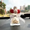 Fashion Car Air Freshener Fully Crystal Inlaid Balloon Shaped Empty Perfume Bottles Hot Selling Aromatherapy Diffuser Bottles