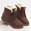 LAKESHI Plüsch Schnee Knöchel Für Frauen Weibliche Stiefel Winter Schuhe Frau Pelz Warme Spitze Up Flache Booties Y200915