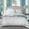 Egyptian Cotton Hotel White Bedding Set Luxury Queen King size Bed set Duvet Cover Bed Sheet spread Fit sheet set parure de lit 201105