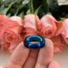 4mm 8mm 6mm anéis de carboneto de tungstênio azul para mulheres banda de casamento acabamento polido anel conforto ajuste 220209