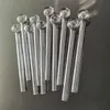 15 centimetri di lunghezza trasparente bruciatore a nafta tubo spesso Pyrex tubi di vetro trasparente per fumare Bubbler Tube Dot Nail Burning Jumbo Accessori