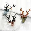 NIEUWE ANDER ELK BROOCH Kerst Reindeer broches Dress Suit Sjang Buckle Corsage For Women Men Men Mode Jewelry Will en Sandy Cadeau