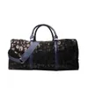 Розовый ремешок черный леопард дорожная сумка большая емкость блеска Dufful на заказ дизайн сумочка в течение ночи выходной сумка Domil106-1065