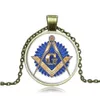Bronze Freemasonry Masonic Jewelry Pocket Watch With Necklace Pendant And High Quality Chain Gift Set T200502