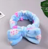 Hairband Shower Headband Bowknot Turban Dot Striped Hairbands Flannel Head Wrap Spa Make Up Hair Band Hair Accessories 26 Designs 9661008