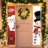 Atacado Banners de porta de Natal personalizados 180x30cm 100D poliéster impressão digital logotipo de design de alta qualidade pendurado para porta