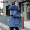 Warm Winter Coat Woman Fur Lining Female Jackets Large Hooded Padded Clothing Plus Size 3XL Thickening Parkas Lady Windriel 201027