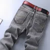 Nuovi jeans da uomo stretch regular fit business casual stile classico moda pantaloni in denim pantaloni da uomo neri blu grigi