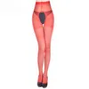 2021 Nuevas medias de llegada Sexy Lady Fashion Lace Open Crotch Mallas suaves Softies Elástico Pantyhose Sólido Color de Color de Corte W220312