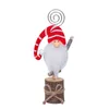 Christmas Decor Gnome Photo Clip Stand Tavolo in legno Numero Nome Segnaposto Titolari per la festa nuziale Segno JK2011KD