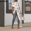 Asymétrique Tunique Femmes Tops 2020 D'été Dames Chemises Vintage Floral Imprimé Long Blouse Femme Plus La Taille Casual Blusa S5XL T200321