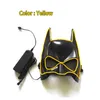 Accessori per costumi Vendite calde Maschere EL Wire Maschere Halloween EL Mask incandescente EL Wire Festival LED Glowing Party Dance Maschere accessori Da 3V Drive