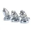 NXY Cockrings Male Chastity Steel Dispositivo de acero inoxidable Jaula para hombres Cinturón de metal Anillo para el pene Juguetes sexuales Cock Lock Bondage Productos para adultos 1214