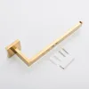 Badrumsmaskinvara Set Gold Polish Bathrobe Hook Thandduk Rail Bar Rack Bar Shelf Tissue Paper Holder Badrumstillbehör C10202360