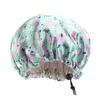 Ajustement du bain Animal bébé chapeau boucle soins des cheveux Bonnets soie satin ajusté chapeaux de sommeil tête ronde Wrap produits de salle de bain 5 7ba B2