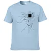 Coração do computador CPU Núcleo T-shirt dos homens do TOTÓ Nerd Anormal Hacker PC Gamer Tee algodão de manga curta Verão Camiseta Euro Tamanho # 303