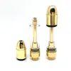Gold bullet Vape Cartridges Ceramic Coil Glass Vape Cartridge Glass Tanks Oil Atomizers Metal Round Tips 0.5ml 1.0ml Carts