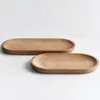 Solid Mini Oval Wood Tray 18CM Small Wooden Plates Children039s Whole Woods Fruit Dessert Dinner Plates Tableware WLY BH45616712261