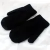 Winterhandschuhe Haar weiblich einfarbig alle Finger Frauen Mädchen Fäustlinge Guantes1