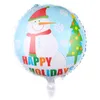 Globos de papel de aluminio con tema navideño de 18 ", 12 estilos XMS, globo de helio Mylar, fiesta para niños, muñeco de nieve, ciervo, estilo Papá Noel