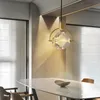 Plein cuivre pendentif LED lumière pour hôtel maison Art décoration mode nordique luxe lustre cristal luminaires suspendus 7W livraison gratuite