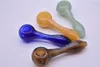 colorful mini cheap Labs Glass Hand Pipe Smoking Oil Burner halterneck Glass Pipes Spoon Pipe Mini Dab Rigs Small Hand Pipes For Tobacco