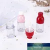 Tube vide de brillant à lèvres rose/rouge de 8ml, récipient en plastique élégant pour rouge à lèvres liquide, Mini bouteille ronde d'échantillon de brillant à lèvres, 50 pièces