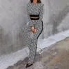 High Quality New Fashion Two Pice Sets Full Sleeve Pullover Tops + Skinny Long Pants Knitted Women Two 2 Pieces Set Outfit ZF1