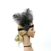 Elegante Damen-Stirnbänder, Vintage-Pailletten, Party-Kopfschmuck, modische Perlen, Flapper-Feder-Haar-Stirnband, Hochzeit, Braut-Accessoire