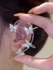 10pcs 여성을위한 피어싱없이 한국 스타일의 나비 귀 클립 반짝이 지르콘 귀 클립 귀걸이 웨딩 파티 쥬얼리 선물