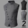 Gilet da uomo Gilet di marca di moda Alta qualità Nero Grigio Formale Business Fit Abiti Blazer Nuovo arrivo Y1 201014