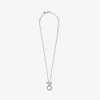 100% 925 sterling silver Double Hoop T-bar Necklace Fashion Women Wedding Engagement Jewelry Accessories For Gift