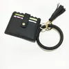 13 stilar Mode Leopard Snakeskin Plaid Koppling Keychain Big O Wristlet Armband Tassel Kreditkort Plånbok Key Ring Tassel Keychain