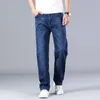 2020 New Classic Men S Thin Blue Jeans Advanced Stretch Loose Straight Denim Pantalon Homme Marque Pantalon Plus Taille 40 42 44 LJ200903