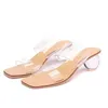 Slippers Ladies Jelly Pvc Transparent Women Summer Outdoor Casual Strange Clear Heels Sandals Slides Sexy Party Shoes 220309