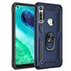 Motolara Moto G8 Power Lite G 용 견고한 갑옷 전화 케이스 Moto E7 Plus E6s E6 One Fusion 용 고속 전원 스타일러스 금속 링 뒷면 커버