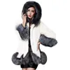 2021 Winter Thick Warm Faux Fur Coat Women Plus Size Hooded Long Sleeve Faux Fur Jacket Luxury Winter Coats Bontjas1